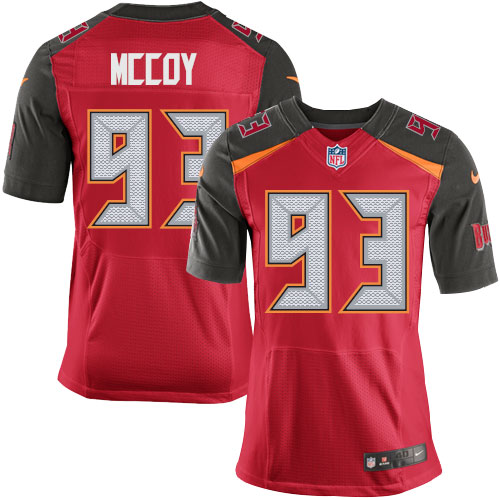 Men's Elite Gerald McCoy Nike Jersey Red Home - #93 NFL Tampa Bay Buccaneers